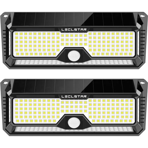 Solar Outdoor Lights - 4000Lm 268 LED Motion Lights Outdoor, IP65 Waterproof - Picture 1 of 6